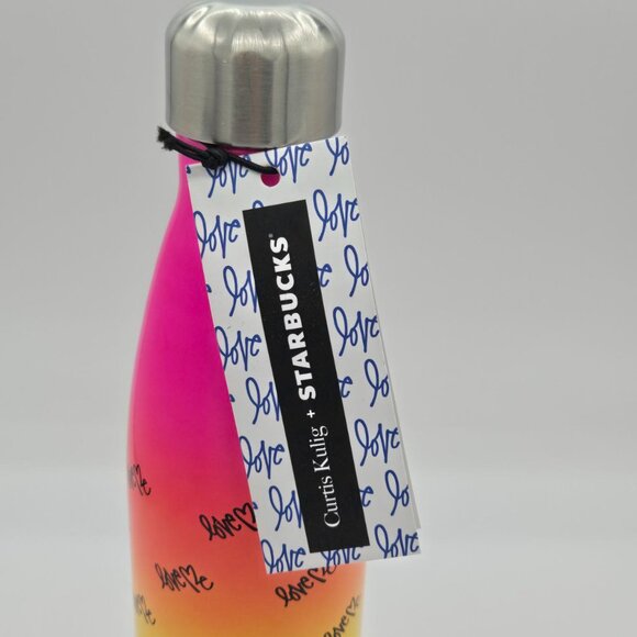 Starbucks CURTIS KULIG ART S'well LOVE ME Stainless Steel Water Bottle - New - Picture 5 of 11